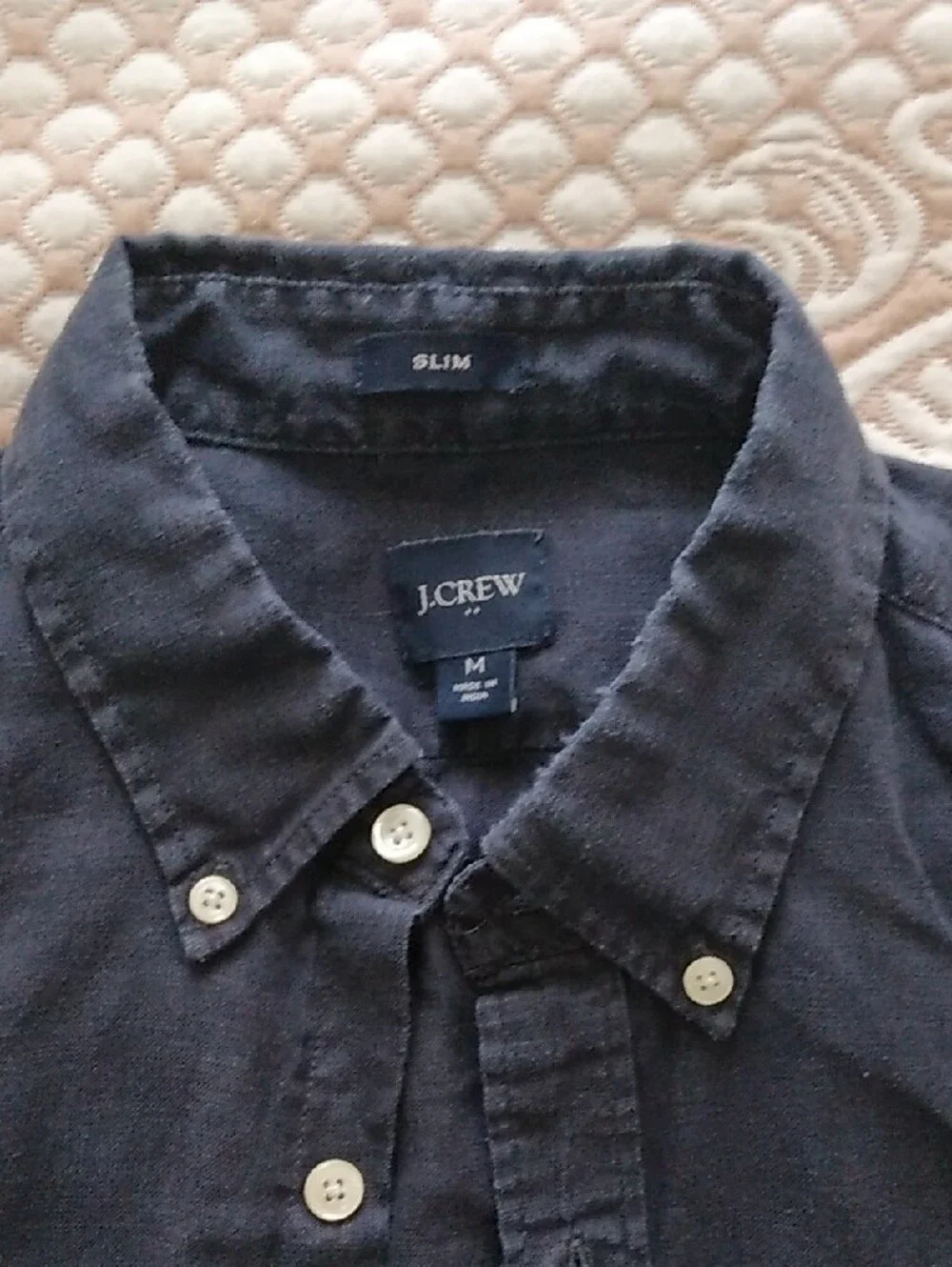 J. Crew Navy Button-Down Oxford Shirt